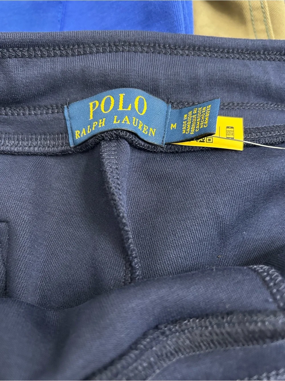 NWT Polo Ralph Lauren Los Angeles Double-Knit Shorts Navy Blue Crest Men's M